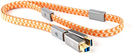 iFi Mercury3.0 Audiophile USB 3.0 A to B Cable for Computer/USB Audio and Data Transfer (0.5m, USB 3.0 B)