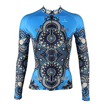 QinYing Women Patterns Stylish Breathable Bicycle Jersey Long Sleeve