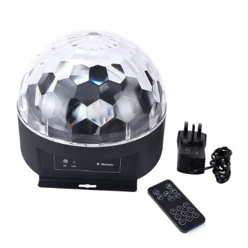 1byone OUKQL-0420 8.6-Inch Crystal Circular Disco Light Super LED Dome Light Bluetooth Speaker