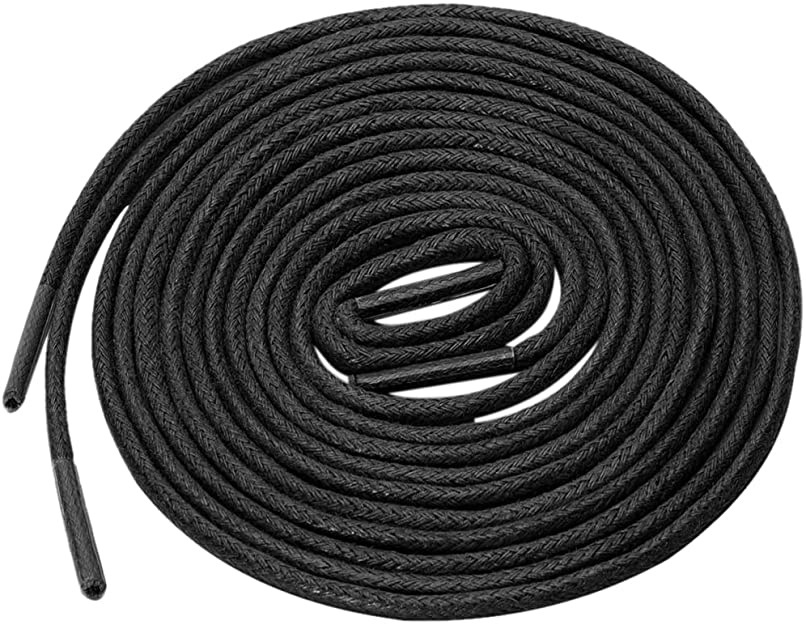 uxcell 2 Pairs Round Waxed Shoelaces Colored Oxford Shoestrings for Dress Shoes Boots