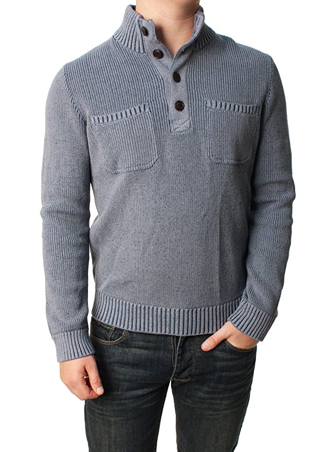 Lucky Brand Men's Military Mock Sweater