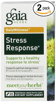 Gaia Herbs Dailywellness Stress Response Liquid Phyto-Capsules, 30 Count (Pack of 2)