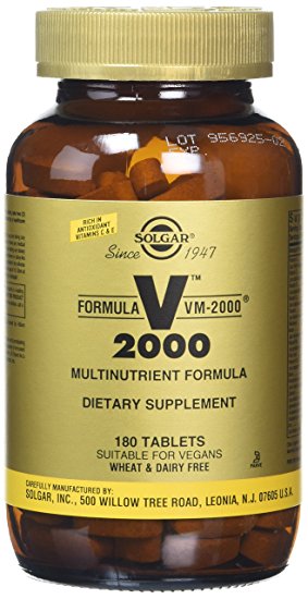 Solgar Formula Multinutrient System VM-2000 Tablets, 180 Count