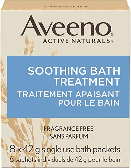 Aveeno Fragrance Free Soothing Bath Treatment 8-Count