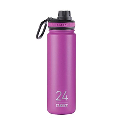 Takeya Originals Insulated Stainless Steel Water Bottle, 24 oz, Orchid