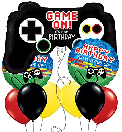 Video Game Controller Gaming Birthday Design Set of 9