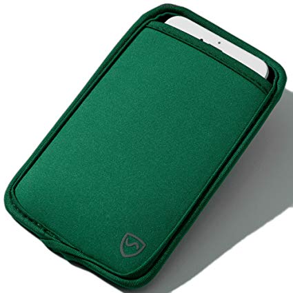 SYB Phone Pouch, Neoprene EMF Protection Sleeve for Cell Phones up to 3.25” Wide, Green
