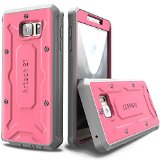 Note 5 Tough Case -- Artech 21 Little Rock Series Military-Grade Ultra Protective Shockproof Drop Proof  Heavy Duty Rugged Case with Built-in Screen Protector For Samsung Galaxy Note 5-PinkGray