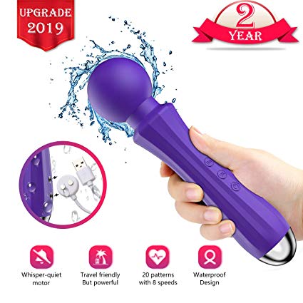 Upgraded Personal Wand Massager for Women Mini Whisper Quiet USB Magnetic Rechargeable Electric Massager,Powerful Wireless Handheld Magic Waterproof Cordless Massager Sports Recovery