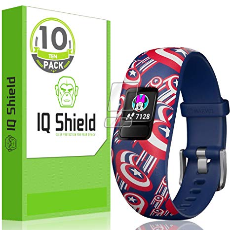 [10-Pack] IQ Shield LiQuidSkin Full Coverage Clear Screen Protector for Garmin Vívofit Jr. 2 HD Anti-Bubble TPU Film