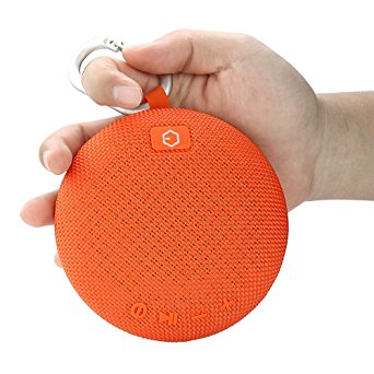 Portable Speaker,Ozzie Bass Stereo Bluetooth 4.0 Travel Outdoor Sport Speaker Waterproof Wireless Mini Bluetooth Speaker Indoor Shower Speaker for iPhone,Android (Orange)