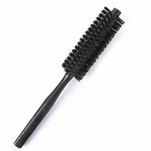 Round Hair Brush for Women,Small Circle Hair Brush Mini Boar Bristle Brush for Blow Drying, Portable Styling Brush Roll Hairbrush with Natural Wooden Handle Curling Brush for Women Beard Brush for Men