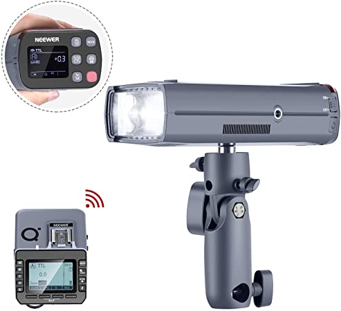 Neewer 200Ws 2.4G TTL Flash Strobe 1/8000 HSS Cordless Monolight with Q-C Wireless Trigger Compatible with Canon DSLR Cameras，3200mAh Battery to Cover 500 Full Power Flashes Recycle in 0.01-1.8 Sec