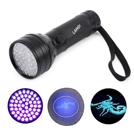 Laho 51 LEDS UV Flashlights, Blacklight Premium Handheld Ultraviolet Streamlight, Pet Dog and Cat Urine Stain Detector 395nm