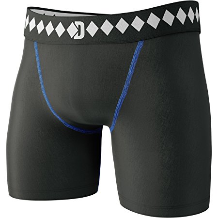 Compression Shorts with Built-in Jock Strap Supporter with Athletic Cup Pocket for Sports