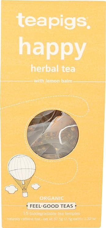 TEAPIGS Organic Happy Tea, 15 CT