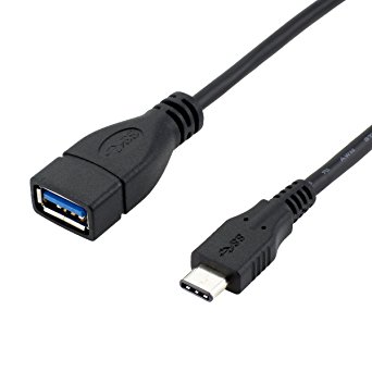 USB-C Cable, Suta Type-C to USB 3.0 A Female Cable 3.3 Feet (1 meter) for new Macbook 12" Retina, ChromeBook Pixel, Nokia N1 Tablet and Other Type-C Devices - Black