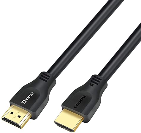 DTECH 3m 8K HDMI Cable 4K120Hz 8K60Hz Ultra HD HDR Dolby eARC 48 Gbps YUV 4:4:4 High Speed HDMI 2.1 Male to Male Cord Compatible with Apple Samsung Sony PS4 Gaming Monitor Computer Laptop UHD Video