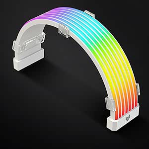 PSU Cable Extension Kit, RGB Power Extension Cable for ASUS Aura Sync, for GIGABYTE RGB Fusion, for MSI Mystic Light Motherboards, 2 X 3PIN, 4PIN