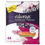 Discreet Incontinence Liners Very Light Long Length 44 Count