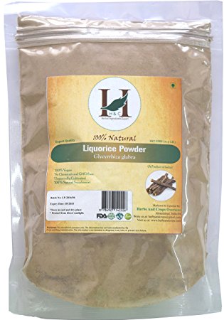 H&C 100% Natural Liquorice Root Powder / Mulethi (Glycyrrhiza glabra) 227 g (1/2 LB) Processed in FDA Registered Facility ( AN 100% Natural Herbal Supplement )
