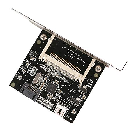 Syba SD-ADA40001 Compact Flash to SATA II Adapter Card with PCI Mounting Bracket, Black
