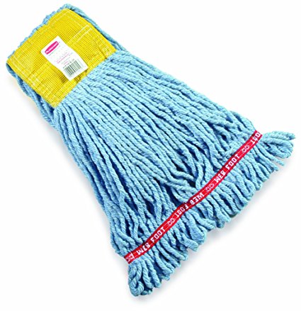 Rubbermaid Commercial Web Foot Shrinkless Wet Mop, Small, Blue, FGA25106BL00