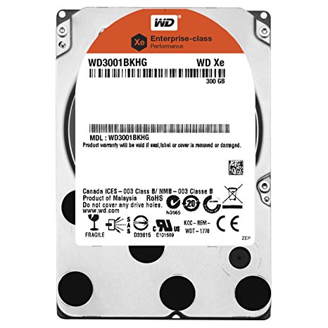 WD XE 300 GB Enterprise Hard Drive: 2.5 Inch, 10000 RPM, SAS, 32 MB Cache - WD3001BKHG