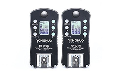 YONGNUO Wireless Flash Trigger & Shutter Release RF-605N RF605N for Nikon DSLR D1/D2/D3/D4/D200/D300/D700/D800 series, D90/D600/D3000/D5000/D7000 series.