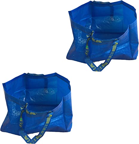 Ikea - 2 x Frakta Blue Large Bag - Ideal For Shopping, Laundry & Storage