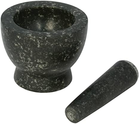 4 Inch Black Granite Mortar and Pestle by Libertyware