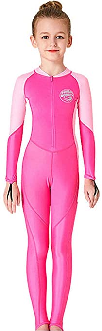 Little Kids Girls Boys One Piece Water Sports Sun Protection Rash Guard UPF 50  Long Sleeves Full Suit Swimsuit Wetsuit