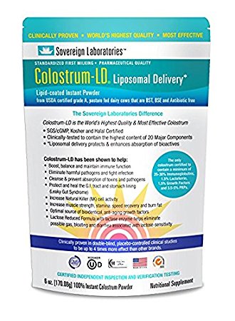 Colostrum-LD Powder 170g with Proprietary Liposomal Delivery (LD) Technology for up to 1500% Better Bioavailability than Regular Bovine Colostrum