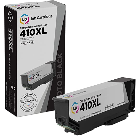 LD Remanufactured Ink Cartridge Replacement for Epson 410XL T410XL120 High Yield (Photo Black)