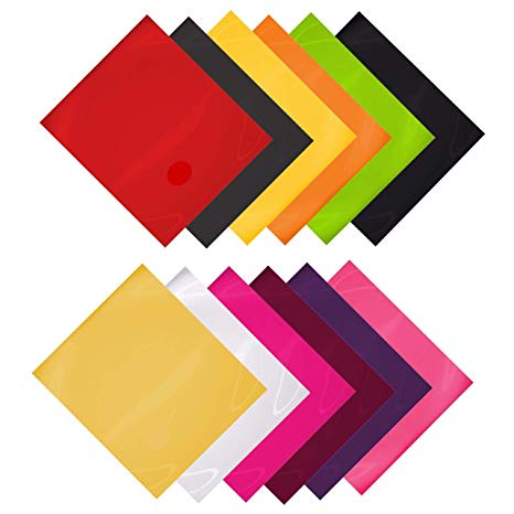MiPremium PU Heat Transfer Vinyl HTV, Iron On Vinyl Starter Pack, Bundle Kit of Heat Press Vinyl in 12 Most Popular Colors, Easy to Cut, Weed & Press PU Assorted Pack (PUx12)