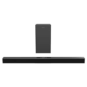 Philips Audio Newly Launched TAB4218/94 2.1Ch 120W Bluetooth Soundbar with Rich Bass, 3 EQ Modes, Multi-Connectivity Option with Supporting USB, HDMI(ARC), Optical, Coaxial & Aux-in (Black)