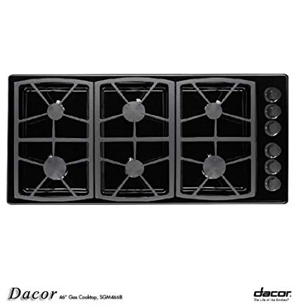 Dacor SGM466B: 46" Gas Cooktop, in Black