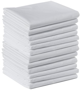 Polycotton Bulk Pack of 12 Standard Size Pillowcases 200 Thread Count 21quotx32quot White Fits 20quot X26quot 1 Dozen Perfect for Physical Therapy Clinics Hotels Camps