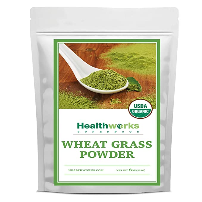 Healthworks Wheatgrass Powder (8 Ounces) | Raw & Organic | Keto, Vegan & Non-GMO | Fiber Support | Rich in Chlorophyll & Antioxidant | Great Plant Protein Source