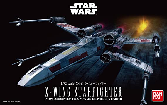 Revell 01200/1200 X-Wing Starfighter Star Wars Luke Skywalker Model Kit, Grey/Red, 1/72