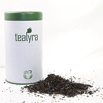 Tealyra - Cream Earl Grey - Classic Black Loose Leaf Tea - Citrusy with Vannilla Flavor - Fresh Award Winning Tea - Medium Caffeine - All Natural Ingredients - Gift Tin - 4-ounce