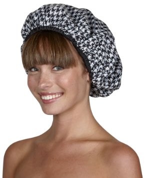 Betty Dain Stylish Design Terry Lined Shower Cap The Socialite Collection Houndstooth 336 Ounce