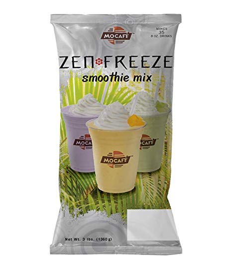 MOCAFE Blended Ice Fruit Latte Mango Fruit Smoothie Mix, 3-Pound Bag Instant Smoothie Mix, Coffee House Style Blended Drink Used in Coffee Shops