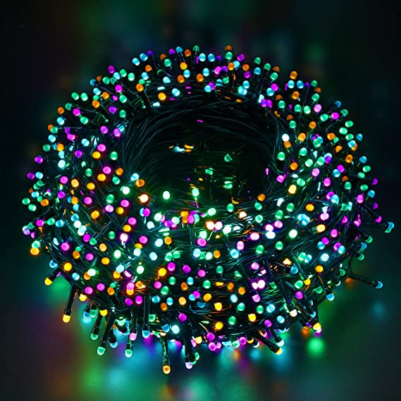 Christmas String Lights 328ft 1000 LED - Indoor Outdoor Fairy Lights 8 Lighting Modes Xmas Tree Garden Wedding Party Decoration - Waterproof UL Certified Twinkle Star Decor