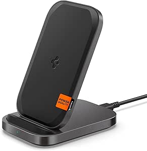 Spigen ArcField [Designed for Samsung] Qi True 15W Super Fast Wireless Charger Stand for Samsung Galaxy S24 Ultra Plus Z Fold Flip 5 4 3 S23 22 S21 S20 and more [No Adapter Included]