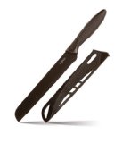 Zyliss Bread Knife with Sheath Cover 85-Inch Non-Stick Stainless Steel Blade Black
