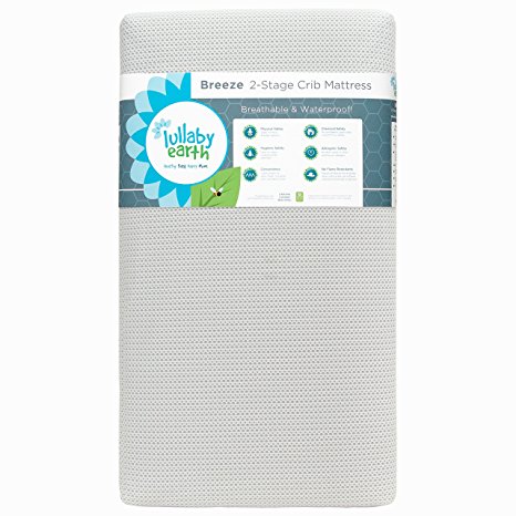 Lullaby Earth Breeze Crib Mattress 2-stage Gray