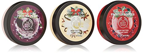 The Body Shop Limited Edition Seasonal Body Butters Trio Spinner Gift Set, 3pc Set of Travel Size Assorted Body Butters