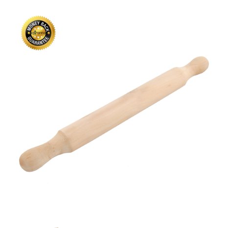 Astronno Professional Rolling Pin. Dough Roller, Rolling Pin For Consistent Dough & More. Standard Size Easy To Grip Comfortable Handle Wooden Rolling Pin. Essential Kitchen Baking Tool For Chefs.