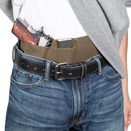 Hidden Agenda Belly Band Holster by Relentless Tactical - Concealed Carry Holster fits All Handguns - Made in USA